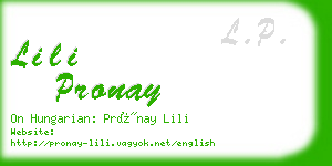 lili pronay business card